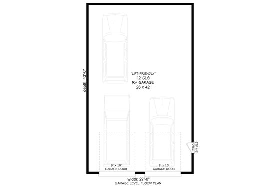 Floor Plan - Main Floor for Country House Plan #932-368, 0 bath