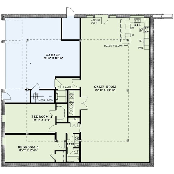 Dream House Plan - Southern Floor Plan - Lower Floor Plan #17-2718