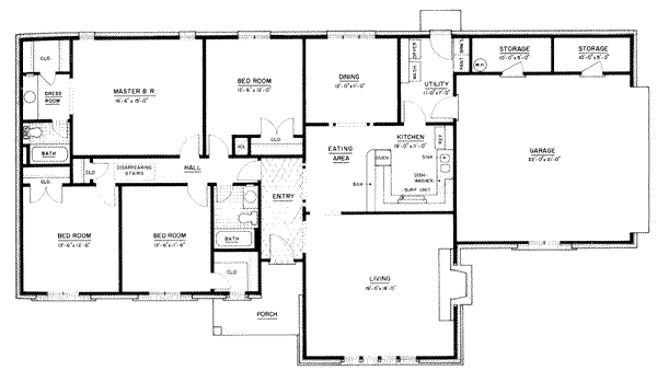 Modern Floor Plan - Main Floor Plan #36-386