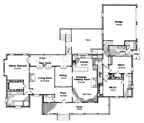 Country Floor Plan - Main Floor Plan #41-165