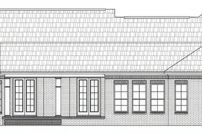House Blueprint - Exterior - Rear Elevation for Farmhouse House Plan #21-549 - 3 bed, 2.5 bath