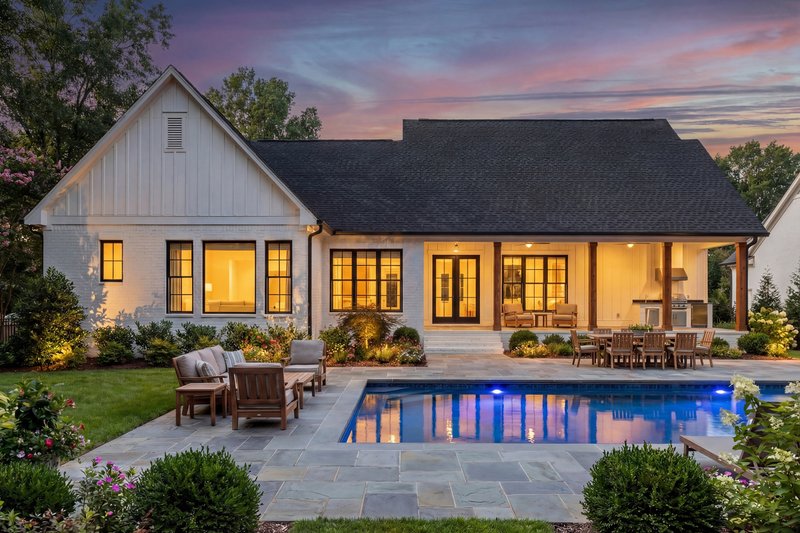 Architectural House Design - Exterior - Rear Elevation 1 for Farmhouse House Plan #430-427 - 3 bed, 3.5 bath