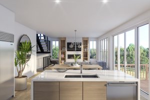 Interior - Family Room for Farmhouse House Plan #23-2734 - 3 bed, 2.5 bath