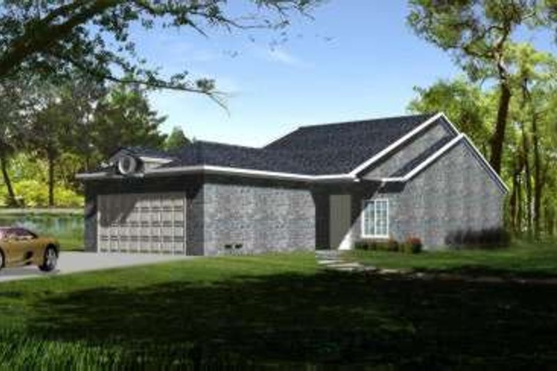 House Plan Design - Adobe / Southwestern Exterior - Front Elevation Plan #1-296