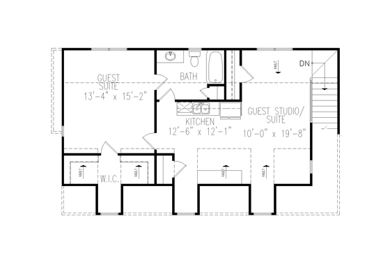 Floor Plan - Upper Floor for Modern House Plan #54-579, 0 bath
