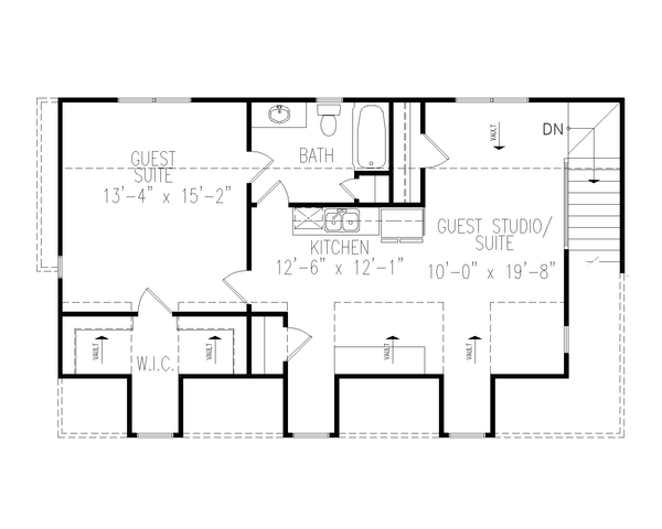 Modern Floor Plan - Upper Floor Plan #54-579
