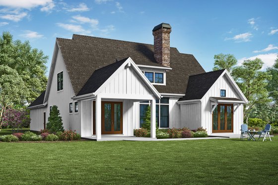 Exterior - Rear Elevation for Farmhouse House Plan #48-940 - 3 bed, 2.5 bath