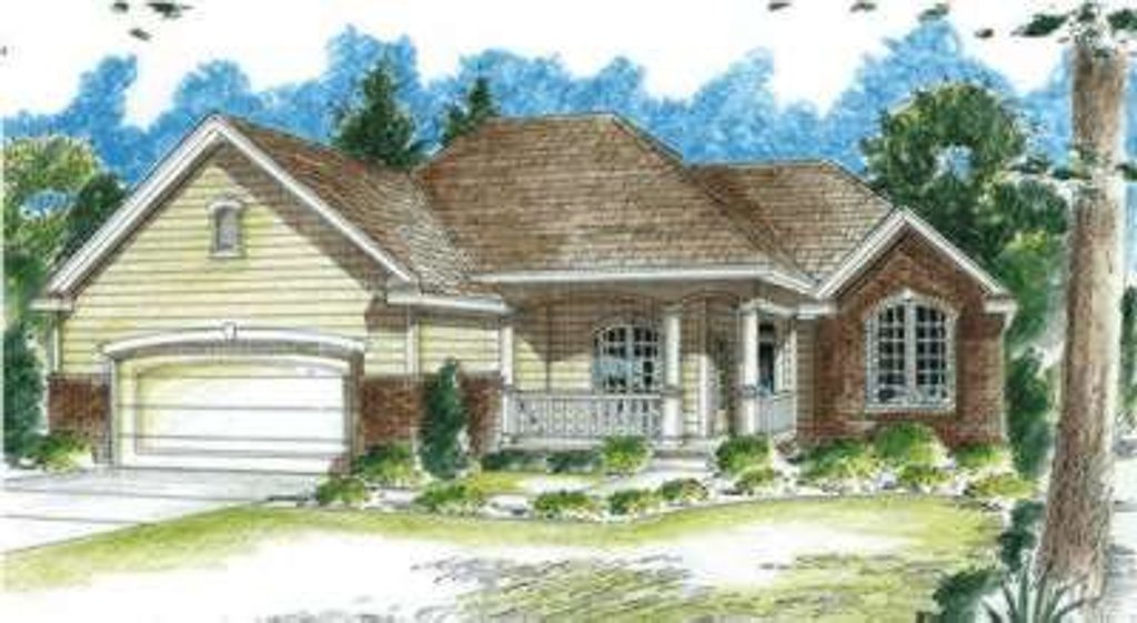 Traditional Style House Plan - 2 Beds 2 Baths 1815 Sq/Ft Plan #20-1865