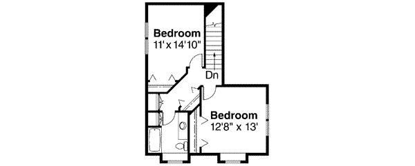 Modern Floor Plan - Upper Floor Plan #124-351