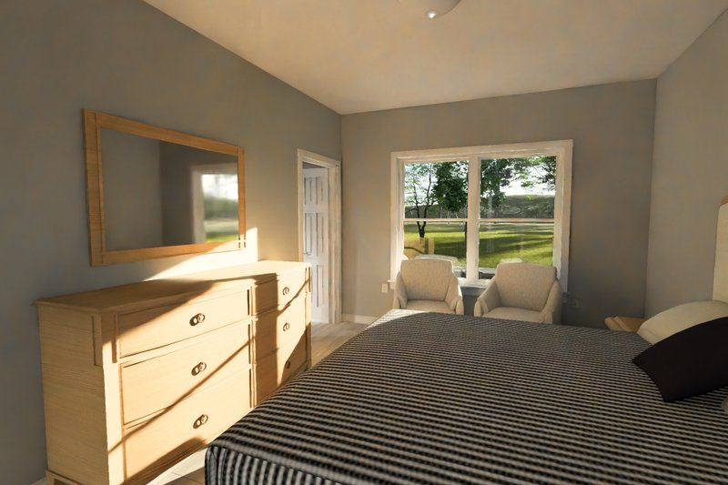 Architectural House Design - Interior - Master Bedroom 1 for Cottage House Plan #513-2425 - 3 bed, 2 bath