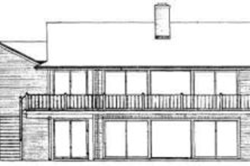 Home Plan - Exterior - Rear Elevation for Colonial House Plan #72-315 - 3 bed, 2 bath