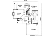 Cottage Style House Plan - 2 Beds 3 Baths 1561 Sq/Ft Plan #78-198 Floor 