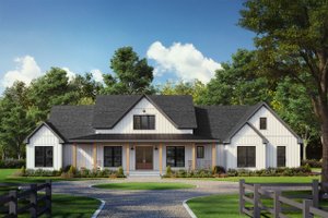 Exterior - Front Elevation 3 for Farmhouse House Plan #430-378 - 4 bed, 3.5 bath