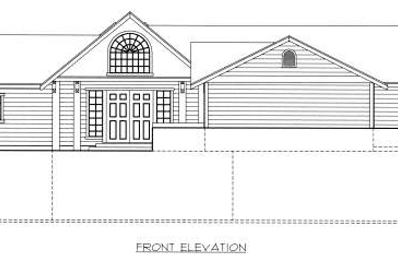 Dream House Plan - Exterior - Other Elevation 1 for Ranch House Plan #117-567 - 2 bed, 2.5 bath