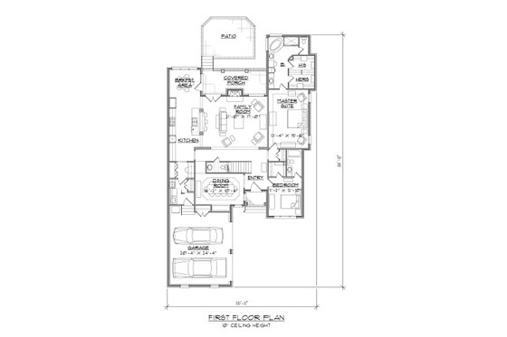 Floor Plan - Main Floor for Traditional House Plan #1054-77 - 3 bed, 3.5 bath