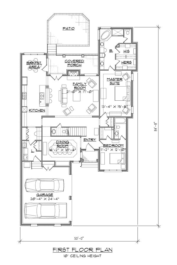 House Plan Design - Traditional Floor Plan - Main Floor Plan #1054-77