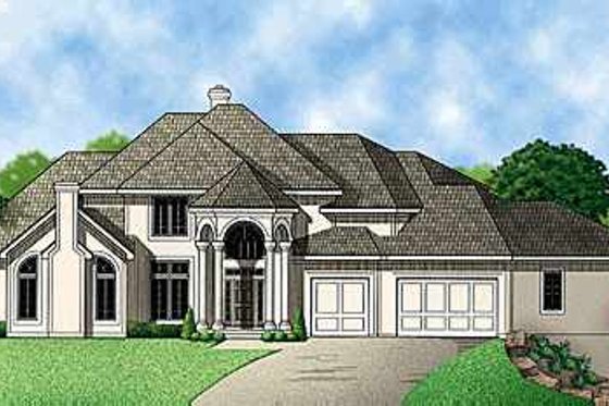 Exterior - Front Elevation for Modern House Plan #67-301 - 4 bed, 3 bath