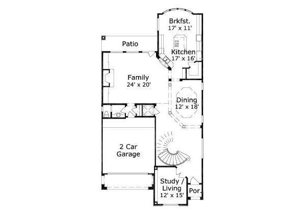 European Floor Plan - Main Floor Plan #411-400