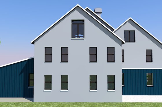 Exterior - Rear Elevation for Farmhouse House Plan #542-10 - 5 bed, 6 bath