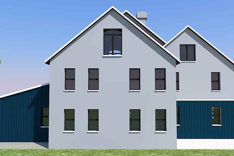 Dream House Plan - Exterior - Rear Elevation for Farmhouse House Plan #542-10 - 5 bed, 6 bath