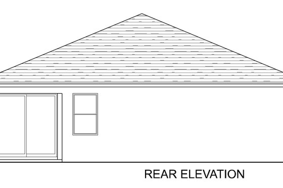 Exterior - Rear Elevation for Traditional House Plan #1058-249 - 4 bed, 2 bath