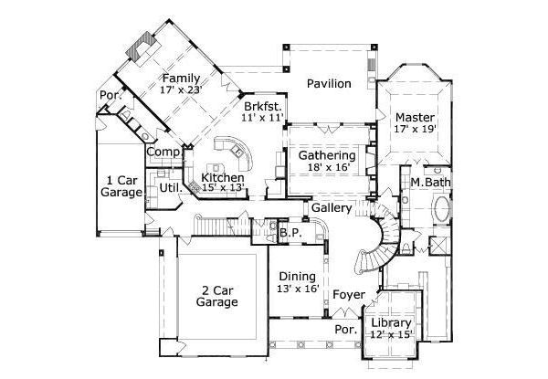 European Floor Plan - Main Floor Plan #411-695