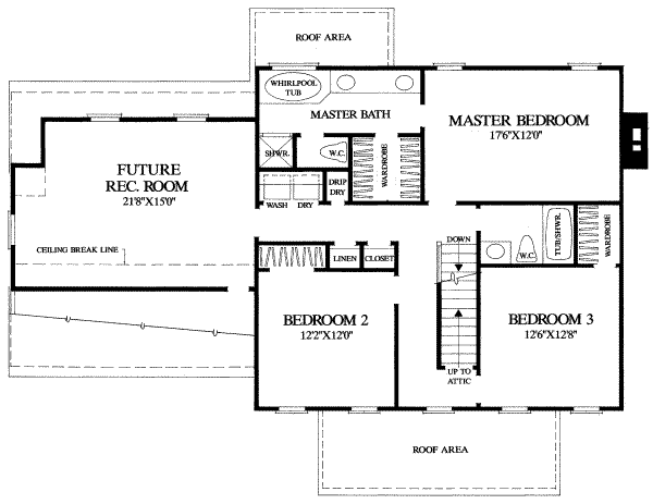 Dream House Plan - Colonial Floor Plan - Upper Floor Plan #137-183