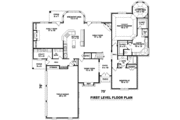 European Style House Plan - 4 Beds 4 Baths 3927 Sq/Ft Plan #81-1321 