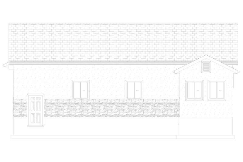 Architectural House Design - Exterior - Other Elevation 2 for Traditional House Plan #1060-132, 0 bath