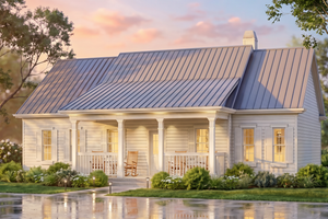Exterior - Front Elevation for Traditional House Plan #54-691 - 3 bed, 2 bath