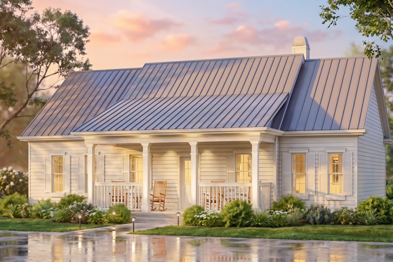 Exterior - Front Elevation for Traditional House Plan #54-691 - 3 bed, 2 bath