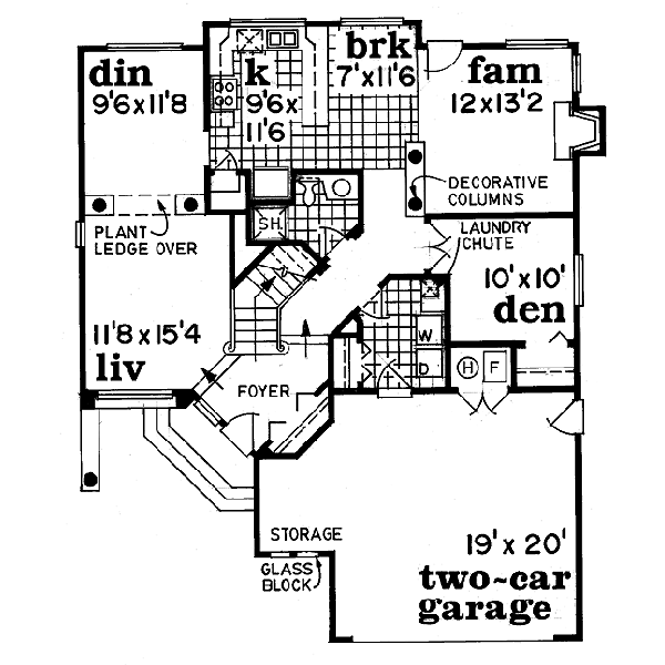 European Floor Plan - Main Floor Plan #47-216