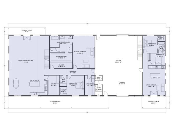 Dream House Plan - Barndominium Floor Plan - Main Floor Plan #1107-51