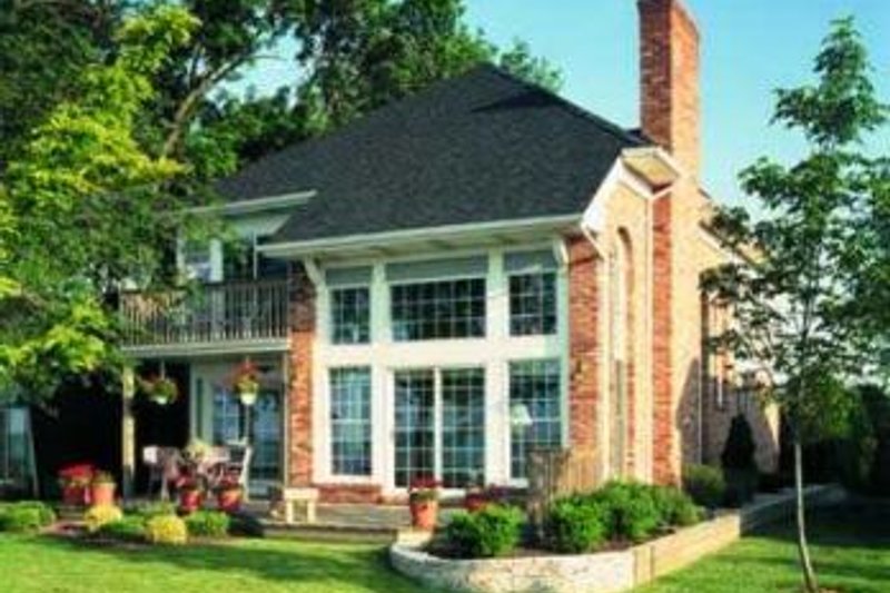 House Blueprint - Exterior - Rear Elevation for Cottage House Plan #72-142 - 4 bed, 3 bath