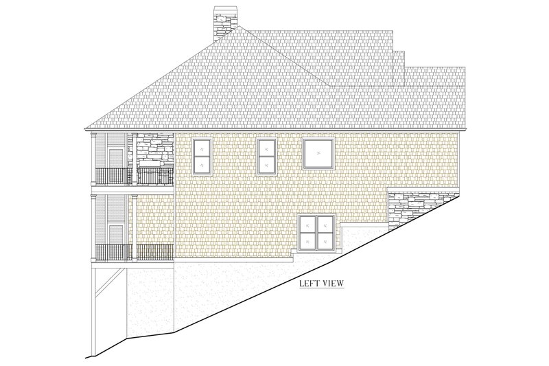 Architectural House Design - Exterior - Other Elevation 1 for Craftsman House Plan #437-142 - 4 bed, 4.5 bath