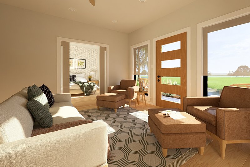 Dream House Plan - Interior - Family Room 2 for Barndominium House Plan #126-305 - 2 bed, 2 bath