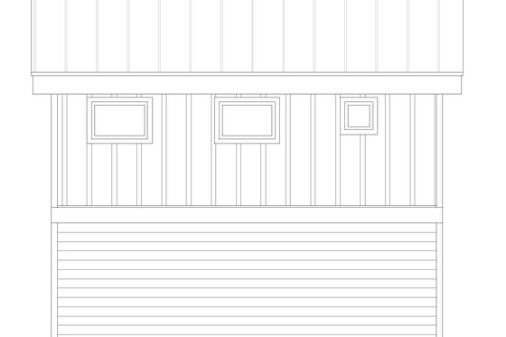 Exterior - Rear Elevation for Contemporary House Plan #932-403, 1 bath