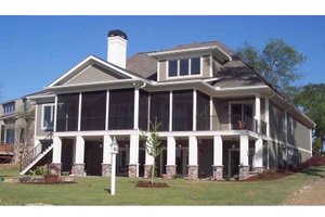 Exterior - Rear Elevation for European House Plan #1054-51 - 3 bed, 3.5 bath