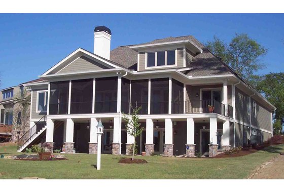 Exterior - Rear Elevation for European House Plan #1054-51 - 3 bed, 3.5 bath