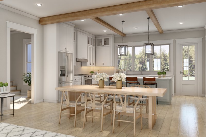 Architectural House Design - Interior - Dining Room for Farmhouse House Plan #430-256 - 2 bed, 2 bath