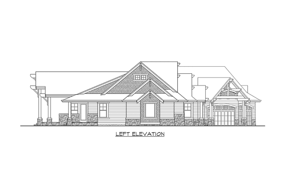 Exterior - Other Elevation 2 for Craftsman House Plan #132-207 - 3 bed, 2.5 bath