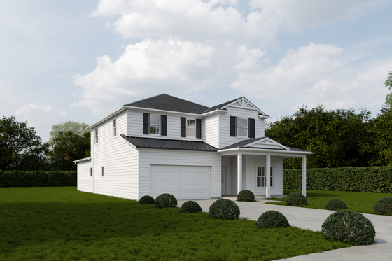 Exterior - Front Elevation 3 for Farmhouse House Plan #1112-11 - 4 bed, 3.5 bath
