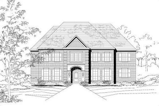 Exterior - Front Elevation for Colonial House Plan #411-809 - 4 bed, 3.5 bath