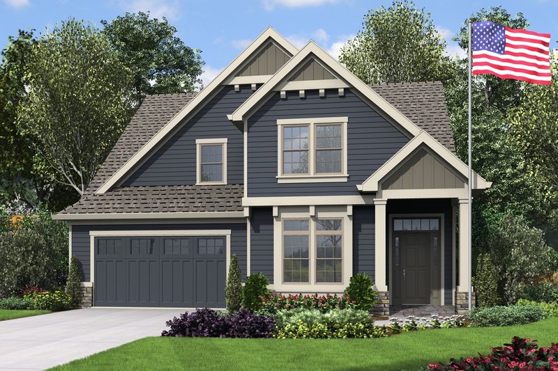 Architectural House Design - Craftsman Exterior - Front Elevation Plan #48-994