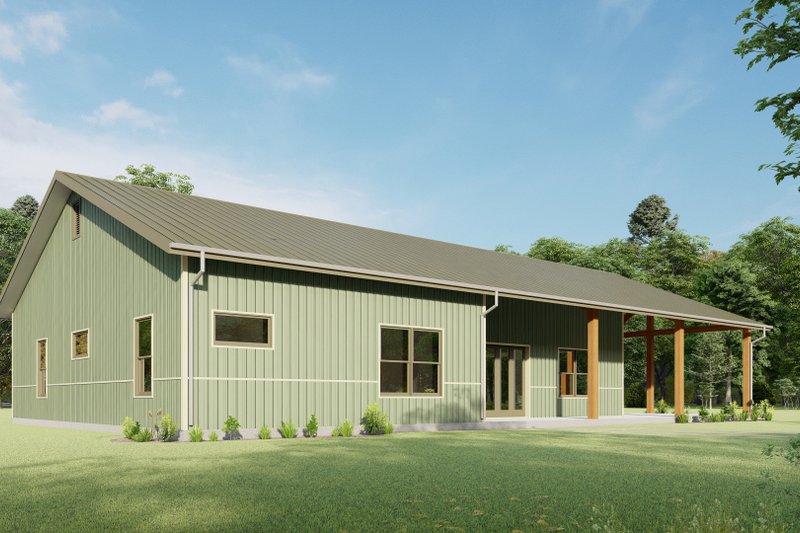 House Plan Design - Exterior - Other Elevation 5 for Barndominium House Plan #1092-33 - 3 bed, 2 bath