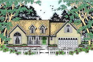 Country Exterior - Front Elevation Plan #42-392