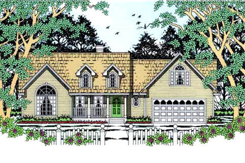 Home Plan - Country Exterior - Front Elevation Plan #42-392