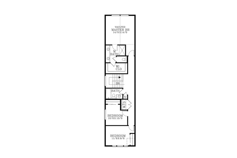 House Blueprint - Floor Plan - Upper Floor for Prairie House Plan #53-760 - 3 bed, 2.5 bath