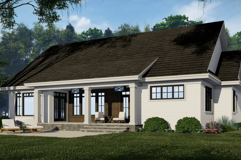 Dream House Plan - Exterior - Rear Elevation 2 for Farmhouse House Plan #51-1237 - 3 bed, 2.5 bath
