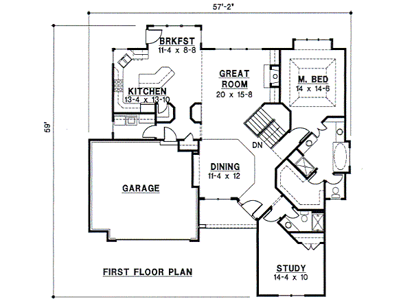 European Floor Plan - Main Floor Plan #67-321